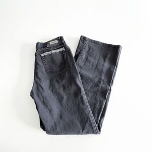 Lawman Women's Slim Fit Jeans Bootcut Denim Rhinestones Black Western Size 7